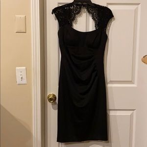 open lace back dress